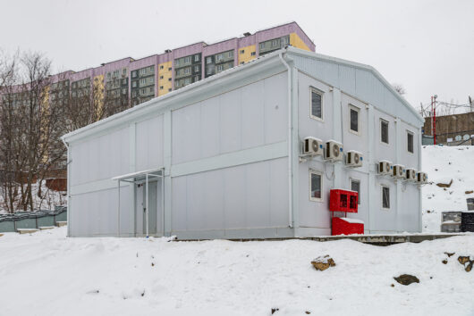 Штаб строительства двухэтажный из сборно-разборных модулей Транспак 10х15