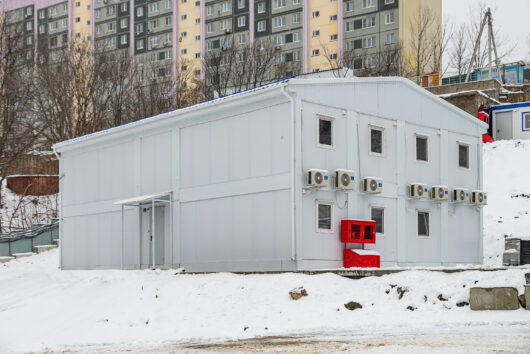 Модульное 2-х этажное здание из сборно-разборных модулей Транспак