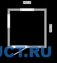 Пост охраны/ КПП (2,44х2,44) каркасный из профлиста — изображение 2